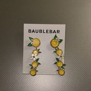 BaubleBar Yellow and Green Citrus Drop Earrings